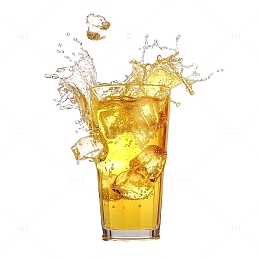 冰块黄色啤酒