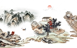 水墨国画山水意境