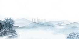 清新唯美山水意境水墨画