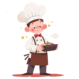 劳动职业厨师卡通人物