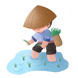 谷雨主题卡通