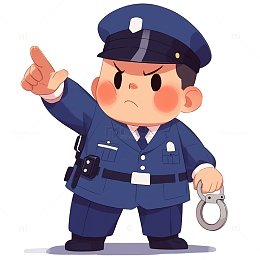 卡通警察职业人物形象