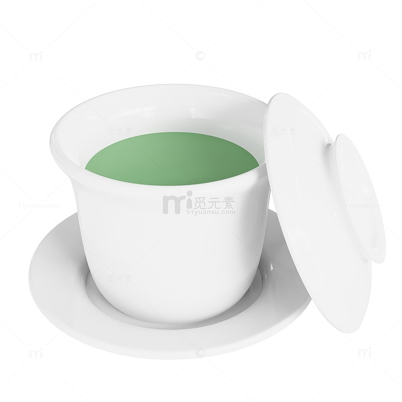 3D清茶绿茶茶饮