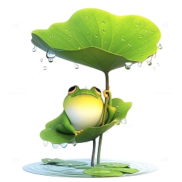 雨水荷叶青蛙