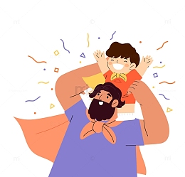 与孩子一起庆祝父亲节