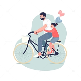 坐在父亲车后座的孩子