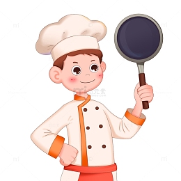 卡通手绘劳动节厨师劳动形象免抠元素