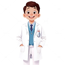 卡通医生劳动节人物素材