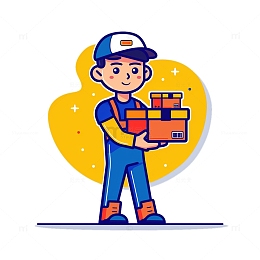 快递员劳动节人物素材