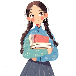 扎马尾的民国女孩