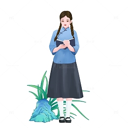 民国女学生插画