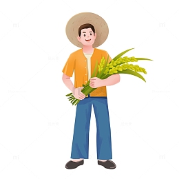丰收喜悦的农民劳动节