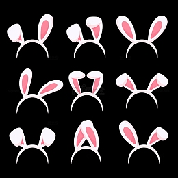 可爱的兔子耳朵头发箍