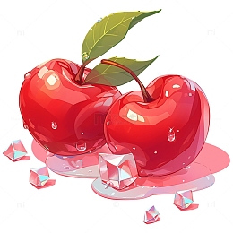 冰块质感樱桃
