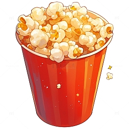 红纸桶爆米花