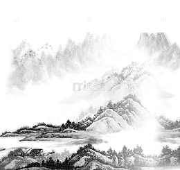 国画的山峦图