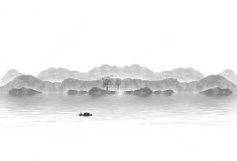 远处层层叠栾的山