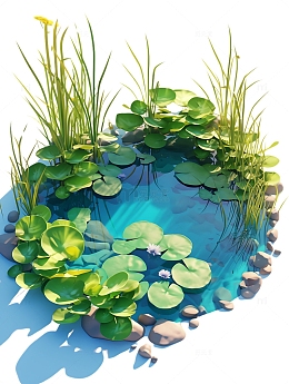 池塘鱼塘水池景观水塘