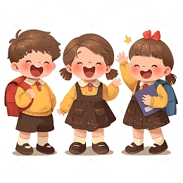 少年儿童卡通人物免抠素材