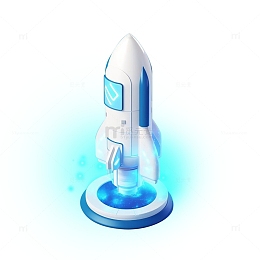 3D风格火箭UI