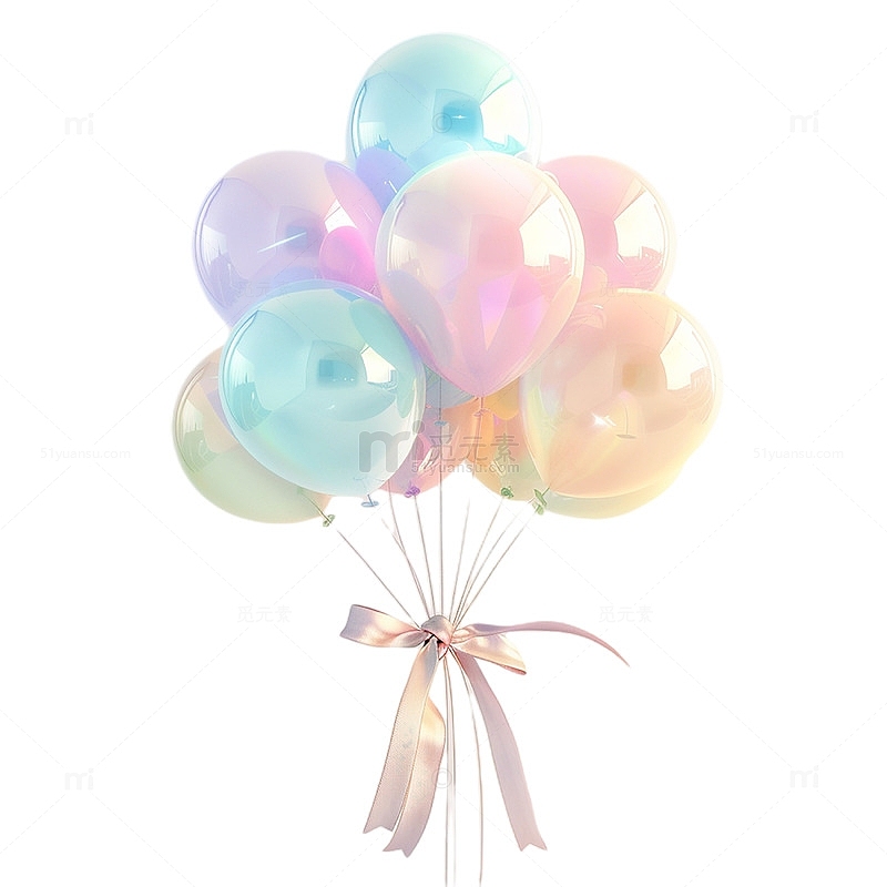 彩色立体气球