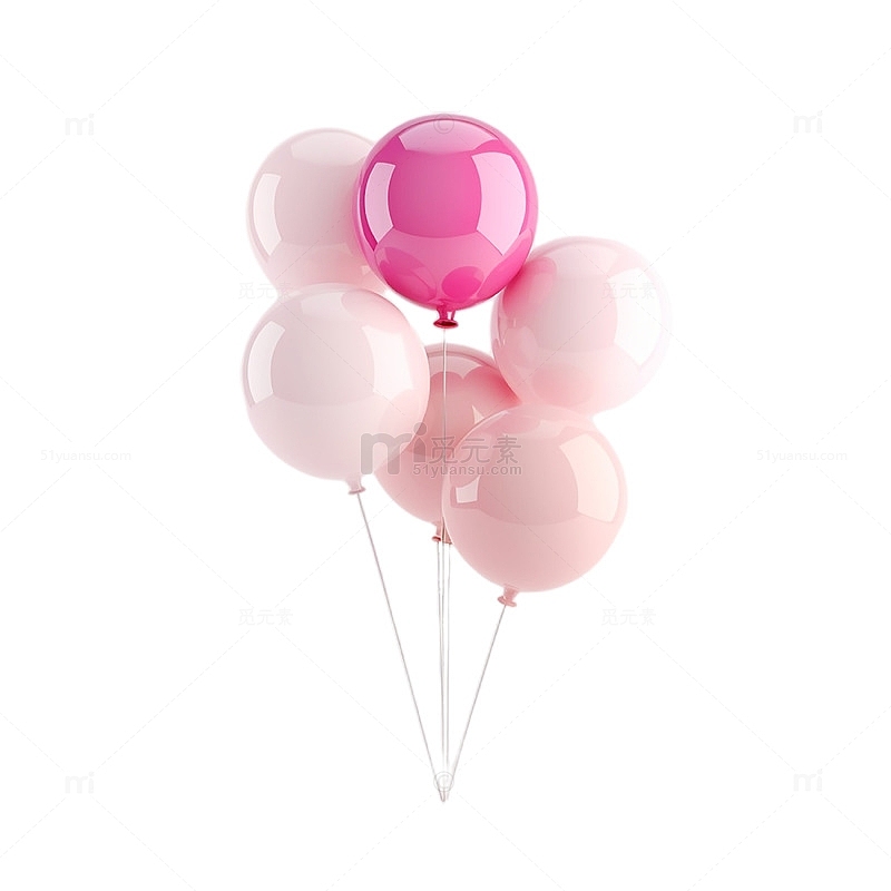 七夕情人节520粉色气球
