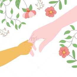 母亲节牵住的手