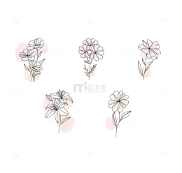 简笔小雏菊绘画