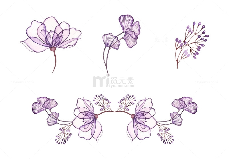淡紫色小花花朵