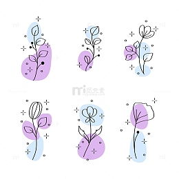 简笔小花装饰图案