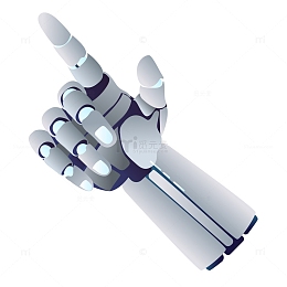 矢量银色机械手臂