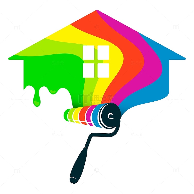 彩色油漆装修房子