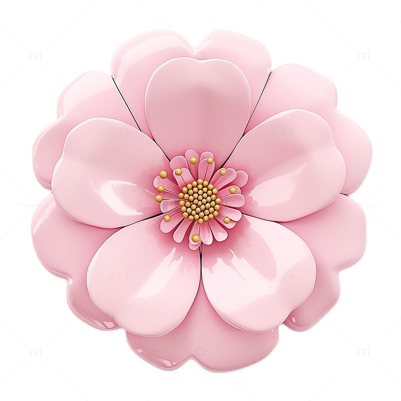 立体粉色花朵
