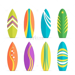 彩色冲浪板组合