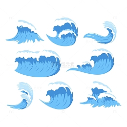 波浪海浪插图集