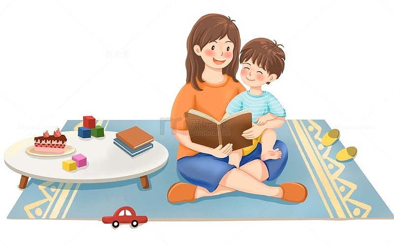 母亲节阅读亲子活动手绘