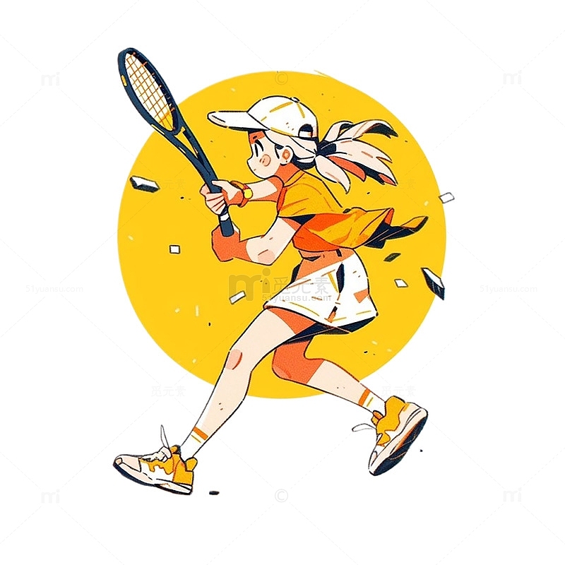 运动网球女孩