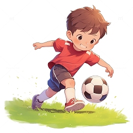夏日足球男孩