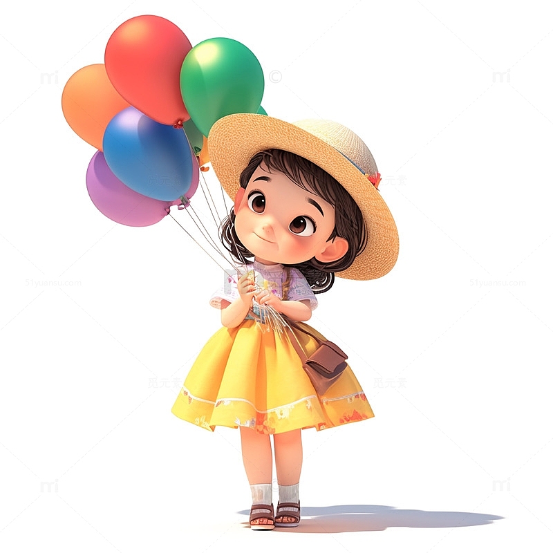 阳光气球女孩