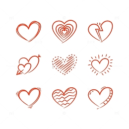 涂鸦心型系列