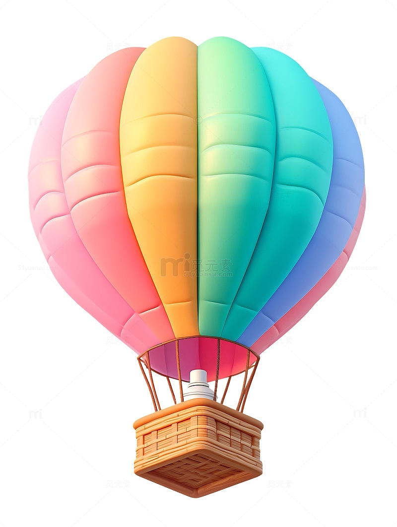 彩色热气球卡通