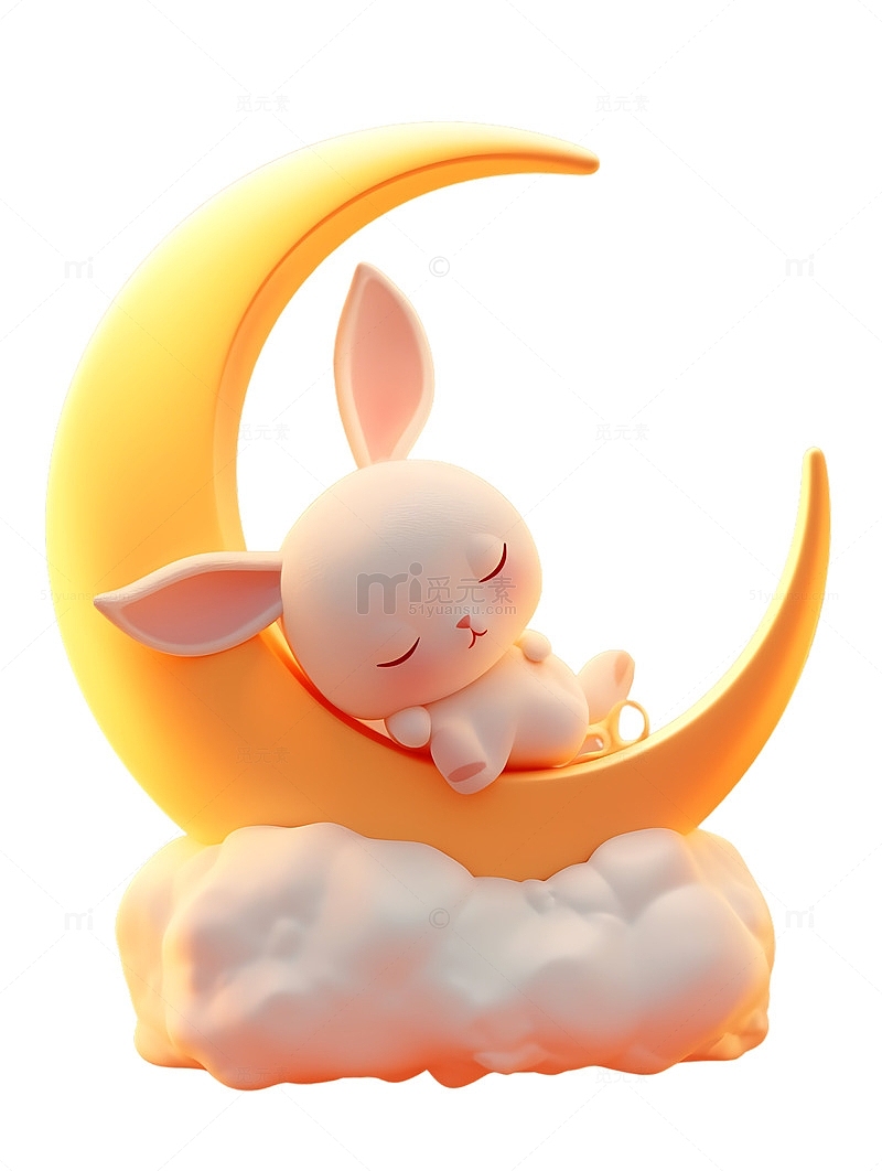 可爱的小兔子与月亮2