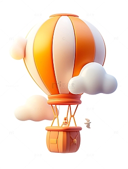 卡通风格热气球