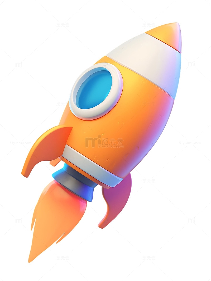 火箭3D卡通