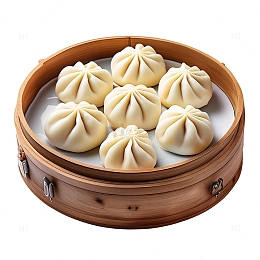 早餐小吃蒸笼包子