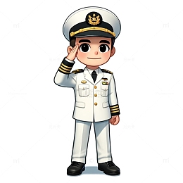 中国海军敬礼卡通人物
