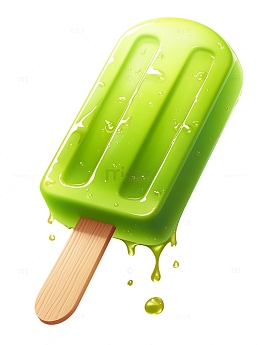 绿色的抹茶冰棍雪糕