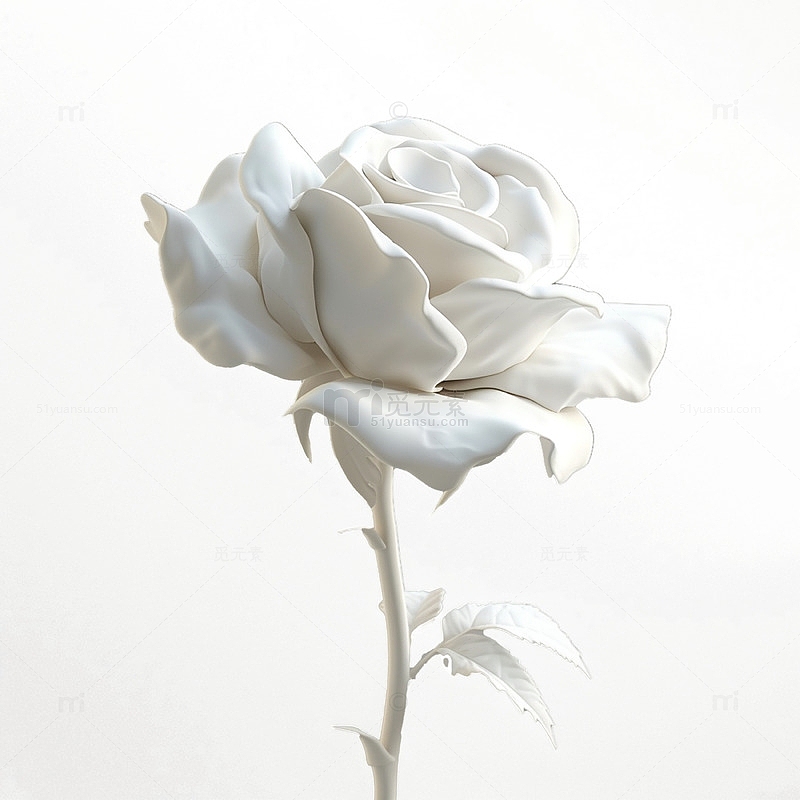 一支白色玫瑰