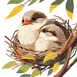 母亲节小鸟一家