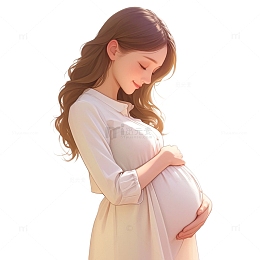 卡通孕妈妈人物
